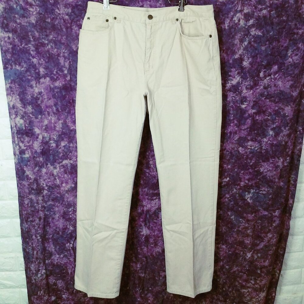 Vintage Lauren Jeans Company Ralph Lauren Chino Pants Lady-14 Beige 5-Pockets